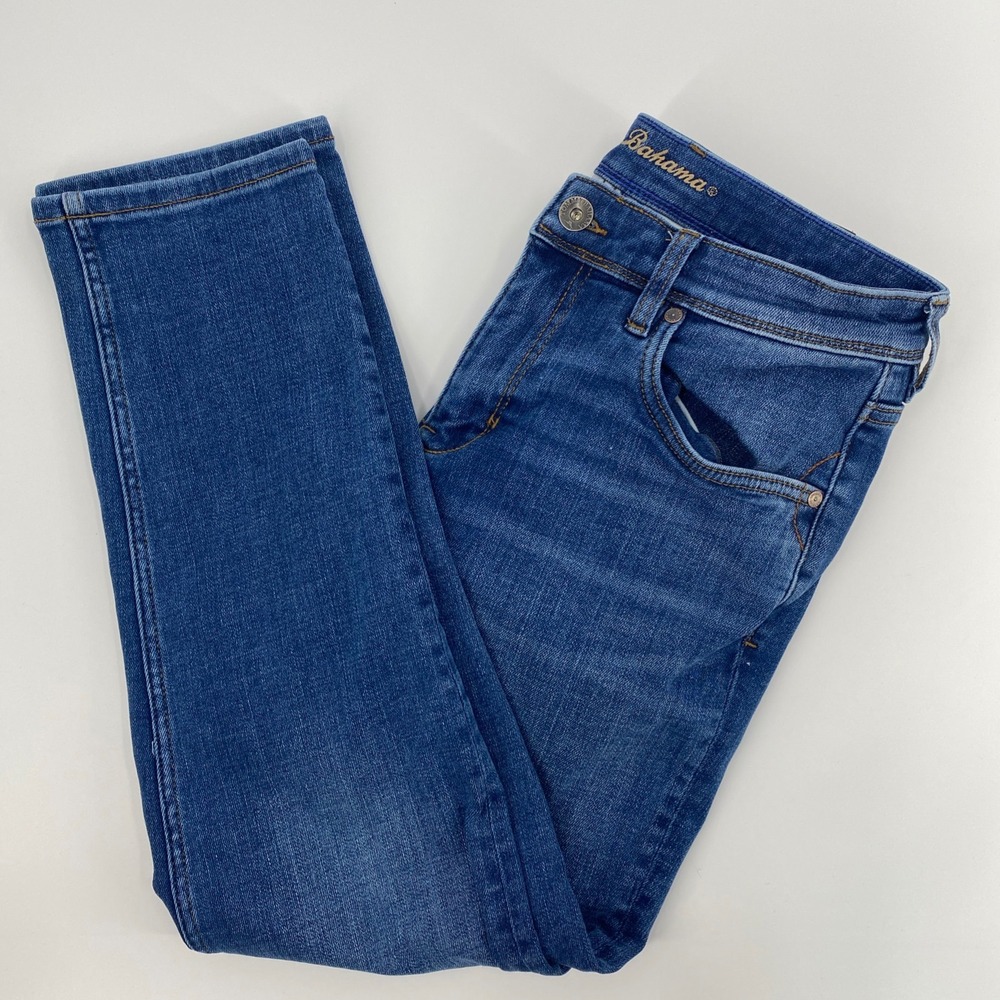 Tommy Bahama Boracay Jeans Mens Tag 30x30 Fits 30x27.5 Blue Stretch Straight